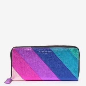 NWT Kurt Geiger Rainbow Metallic Wallet